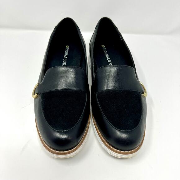 Cole Haan Black OriginalGrand C Buckle Loafer 7.5 VGUC Comfortable Preppy - Picture 3 of 10
